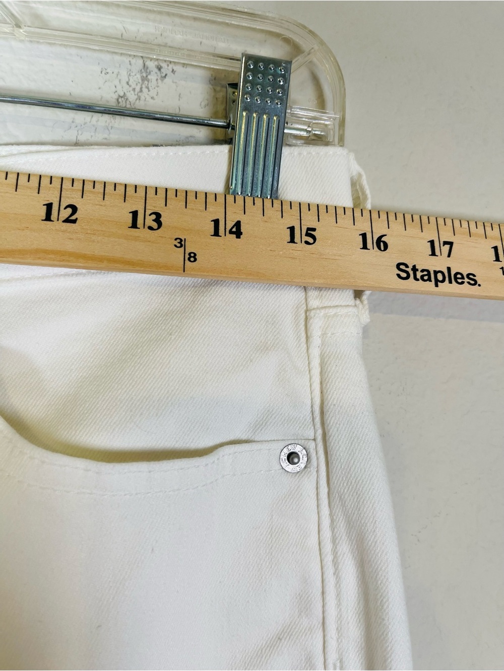J Crew Fac NWT Tall Wide Leg Cropped Jeans in All Day Stretch Size 29T in White - Picture 10 of 15